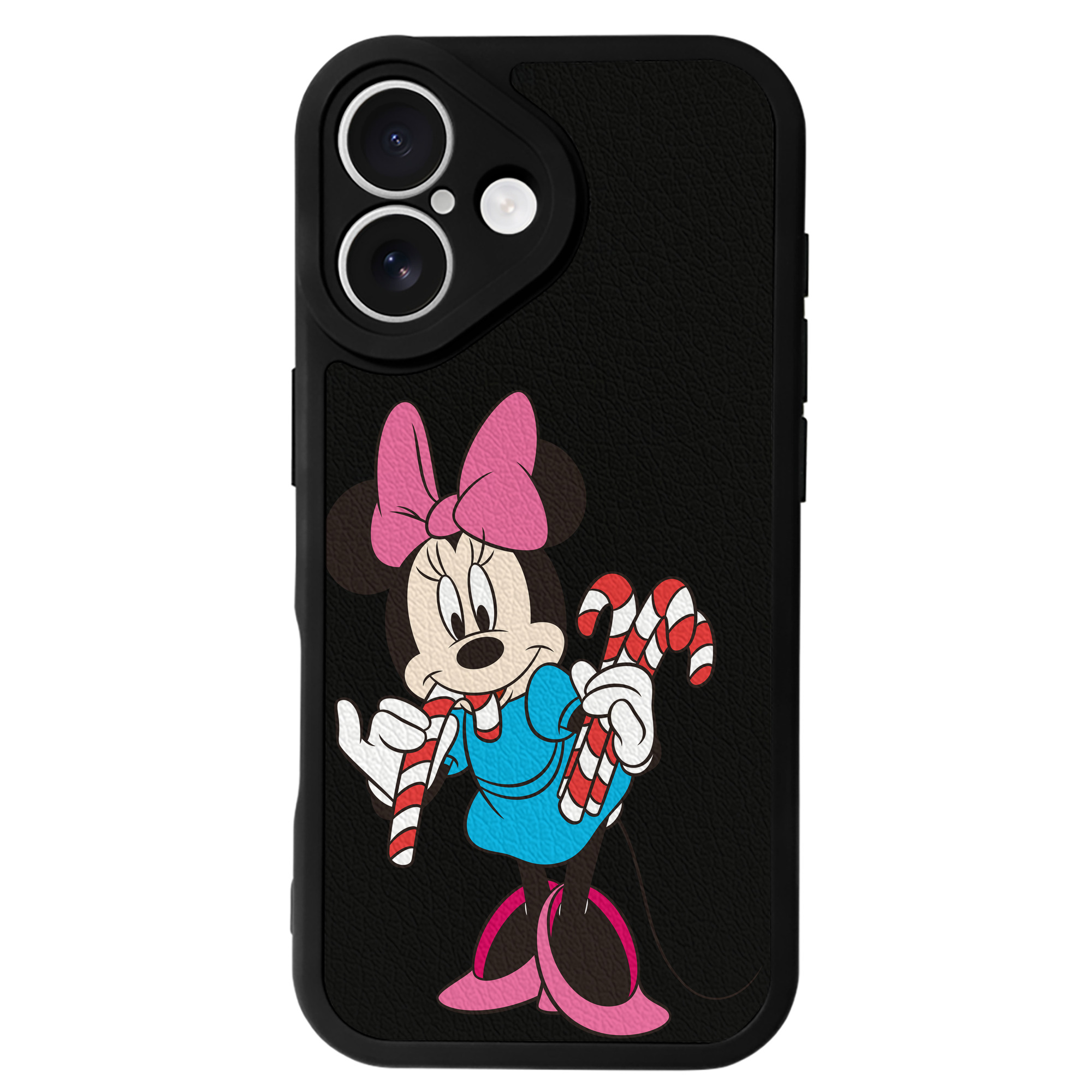 （画像用） ミッキーマウス Mickey Mouse 【iPhone 16シリーズ対応】シリコンスマホケース（レザー調） 材質：シリコン
